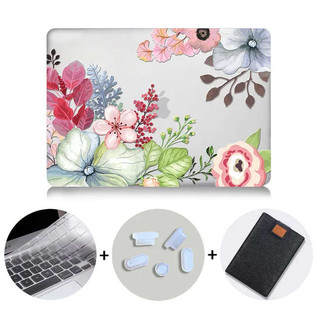 MB18 МТТ Акварель Цветы Crystal Case для Macbook Air 13 дюймов retina A1932 для apple macbook pro 13 15 Touch Bar A1989 A1990 - Цвет: MB18