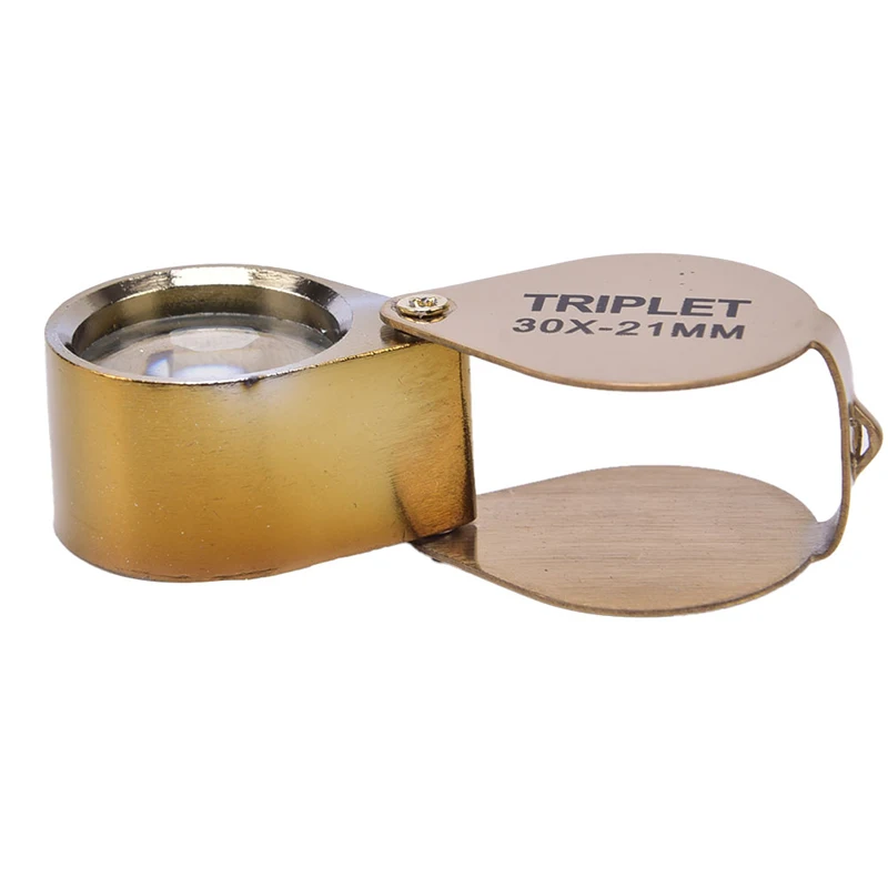 

30x Magnifier Jewelers Gold Eye Tool Jewellery Folding Loupe Glass 30x21mm