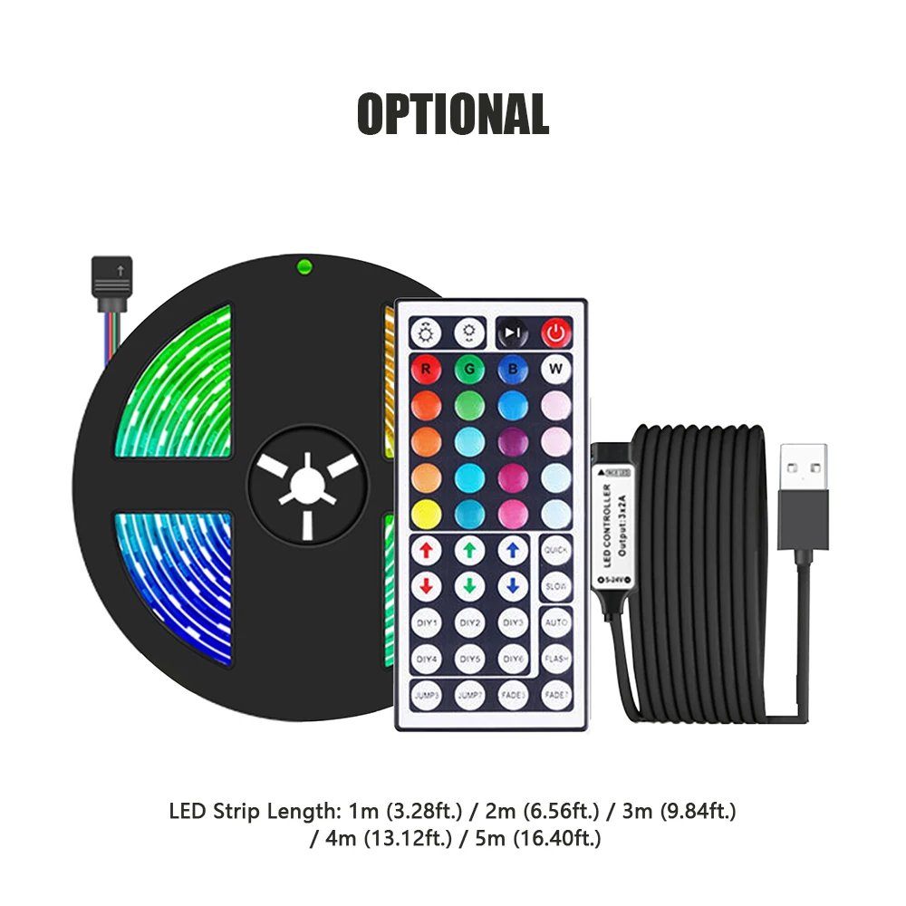 

LED Strip Lights 5M Waterproof RGB LED Lights with IR Remote Control 20 Colors and DIY Modes 5050 Color Changing LED Tape Lights