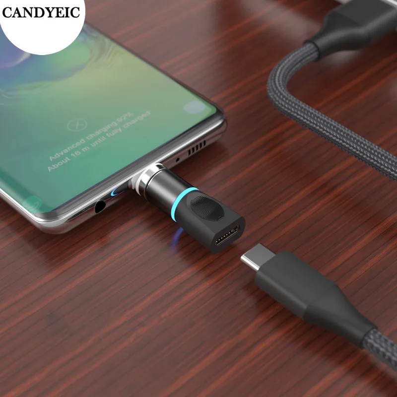 Магнитный адаптер CANDYEIC Type c для Huawei P40Pro P40 Honor 30s 9A OPPO Find X2 Realme X50 магнитное зарядное