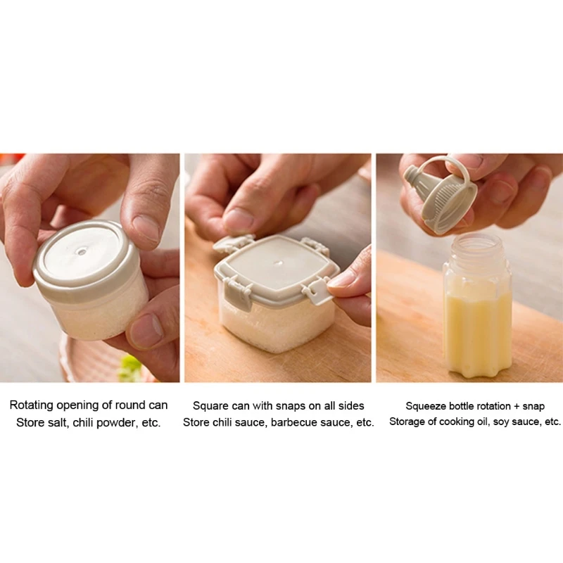 4 шт. коробка для приправ портативная бутылка джема контейнер хранения специй