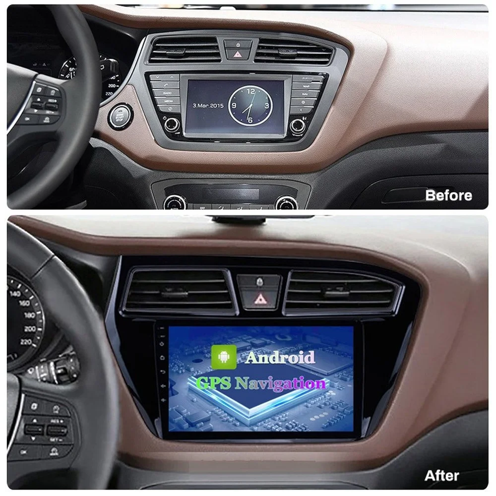 Автомобильный радиоплеер 4G + 64G Android 10 0 для HYUNDAI I20 2015-2018 автомобильный GPS-навигатор
