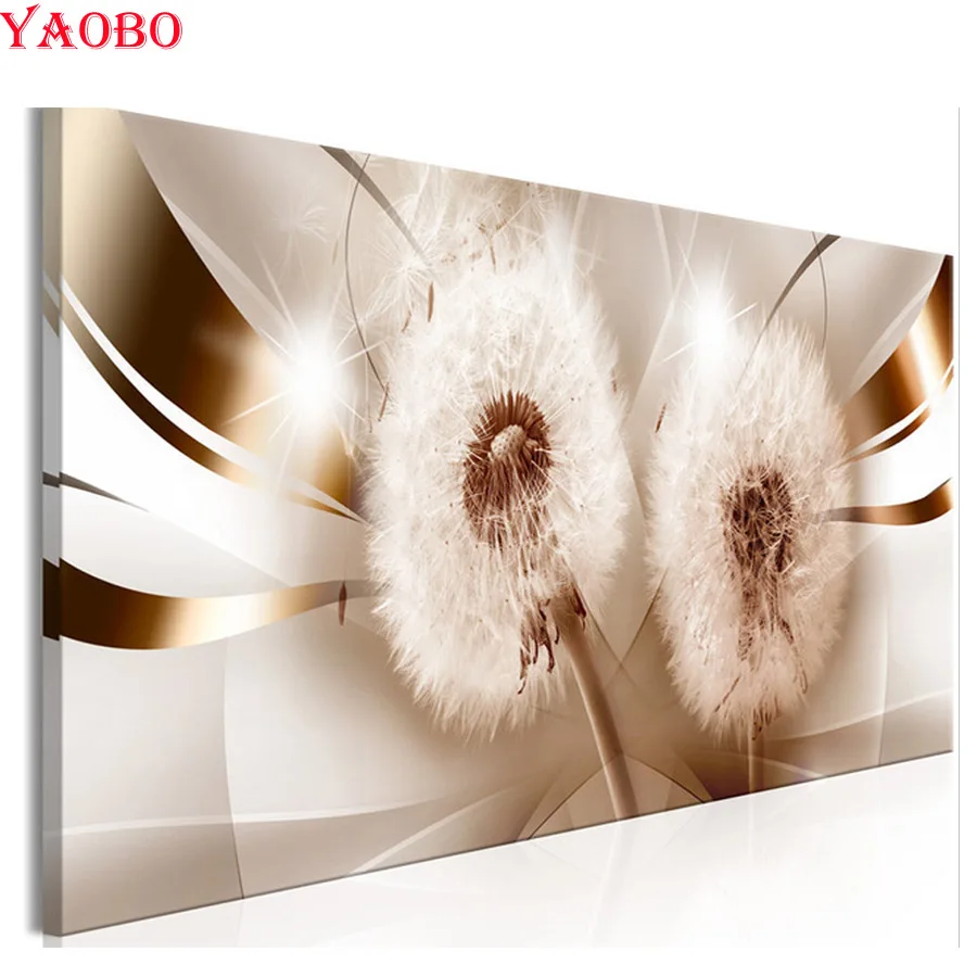 

Full Square/Round Drill Diamond Painting Dandelions Flower Diamond Embroidery 5d Cross Stitch Mosaic Picture Home Office Decor