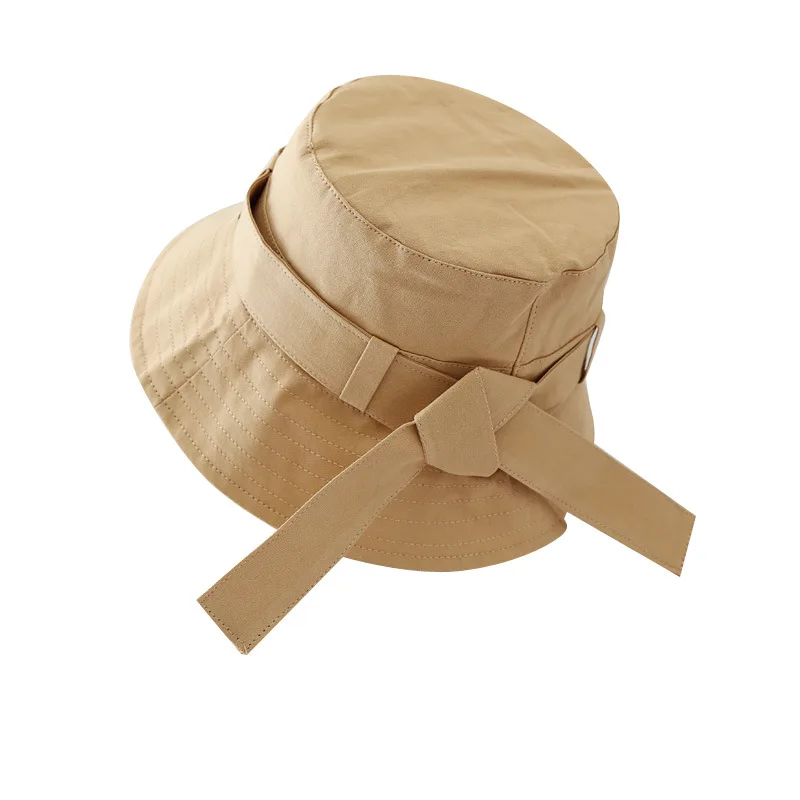 

Bow Tie Women's Bucket Hat Solid Color Fisherman Caps Elegant Chic Famele Ladies Summer Panama Cap Beach Sun Fishing Hats