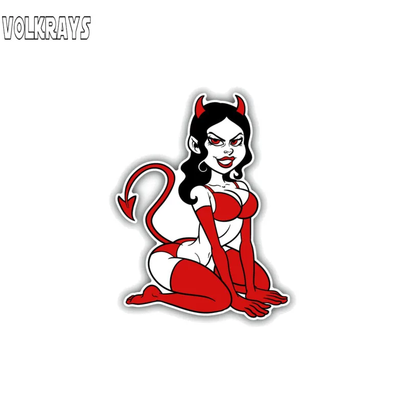 Volkrays забавная Автомобильная наклейка женщина дьявол сексуальные любовные