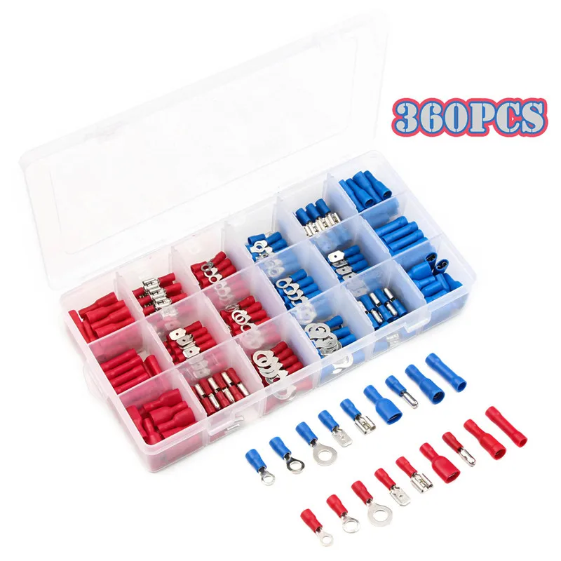 Электрические обжимные клеммы изолированные стыковые коннекторы лопата кольцо