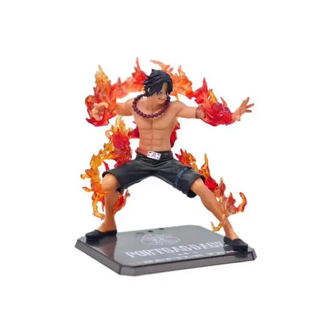 One Piece Portgas D Ace Battle Fire Action Figures Toys Japan Anime Collectible Figurines PVC Model Toy for Anime Lover Figurine 3