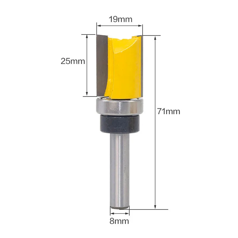 Концевая фреза с подшипником для дерева хвостовик 1/4 дюйма/6 25 мм/8 мм|Фреза| |