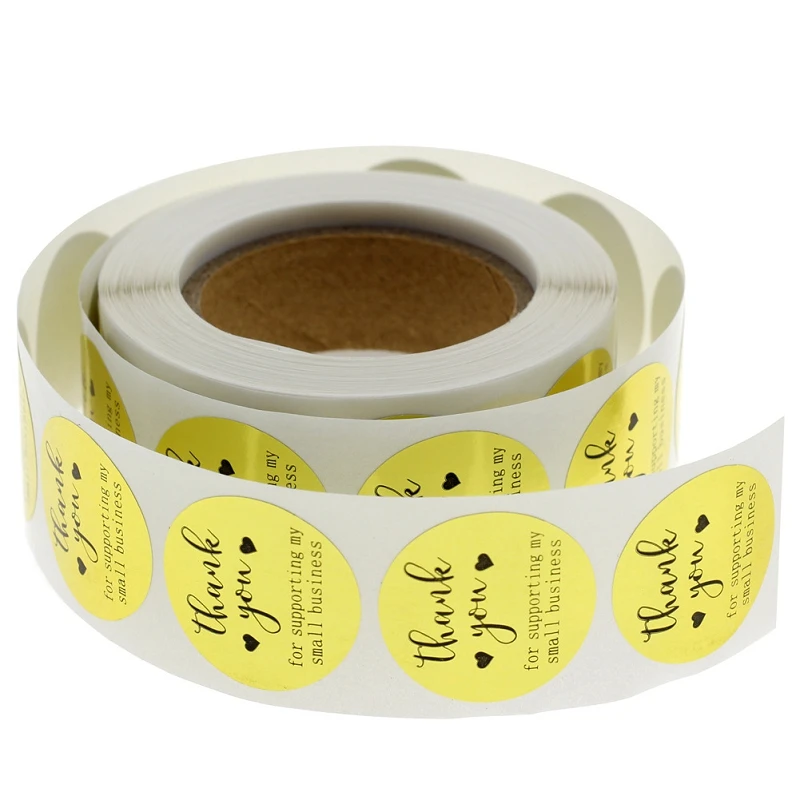 Золотой &quotспасибо за поддержку моего малого бизнеса&quot стикер s этикетки для