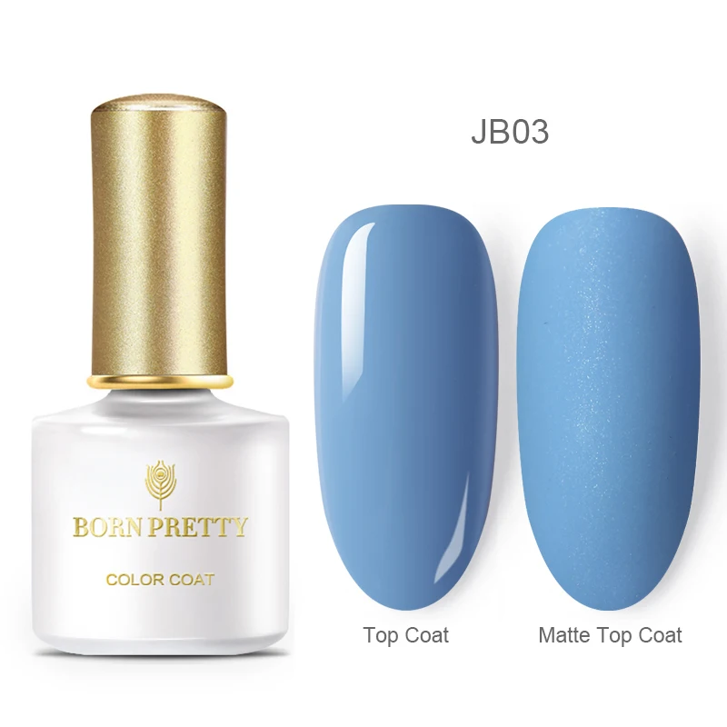 JB03 BORN PRETTY гель матовый лак для ногтей серия замачиваемый УФ светодиодный гель цветной чистый цветной гель для ногтей лак нужно матовое верхнее покрытие 6 мл - Цвет: JB03