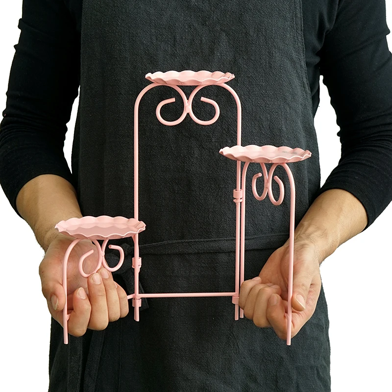 Набор розовых подставок для тортов праздничное украшение принцессы на свадьбу