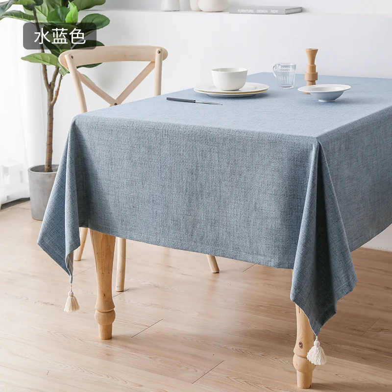 Nordic Стиль Скатерти эстетическое однотонные Цвет пастырской Водонепроницаемый