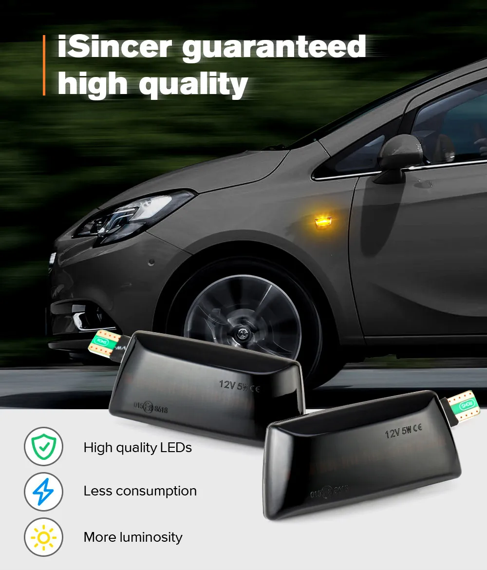 Для Opel Insignia Astra H Zafira B Corsa D для Chevrolet Cruze светодиодный динамический боковой маркер указатель поворота последовательный мигалка