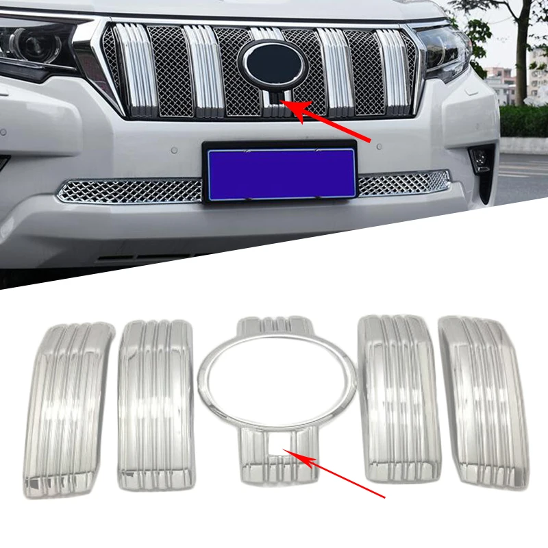 ABS хромированные внешние аксессуары Передняя решетка крышка планки для Toyota Land