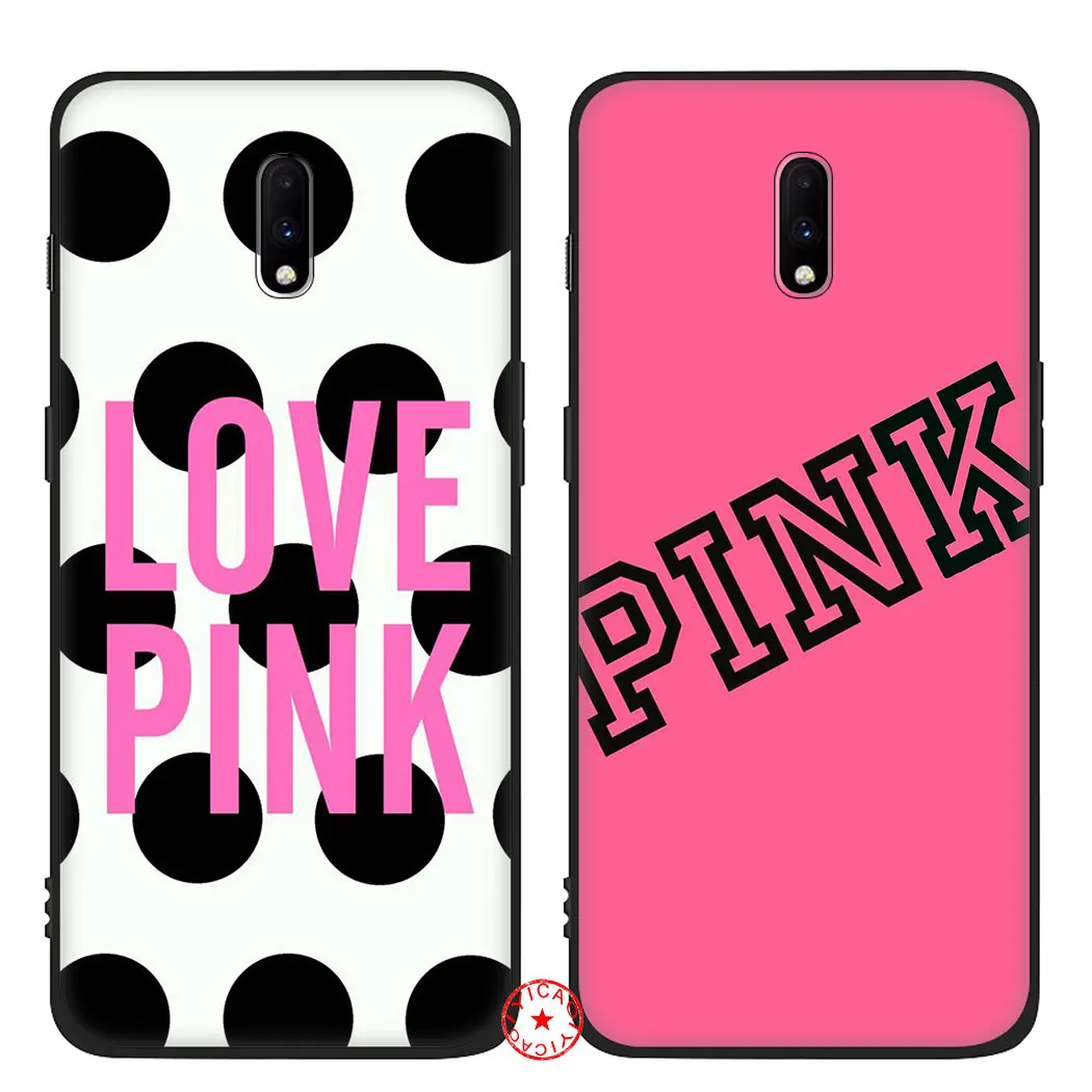 Мягкий силиконовый чехол love pink girly для oneplus 5 5t 6 6t 7 Pro TPU |