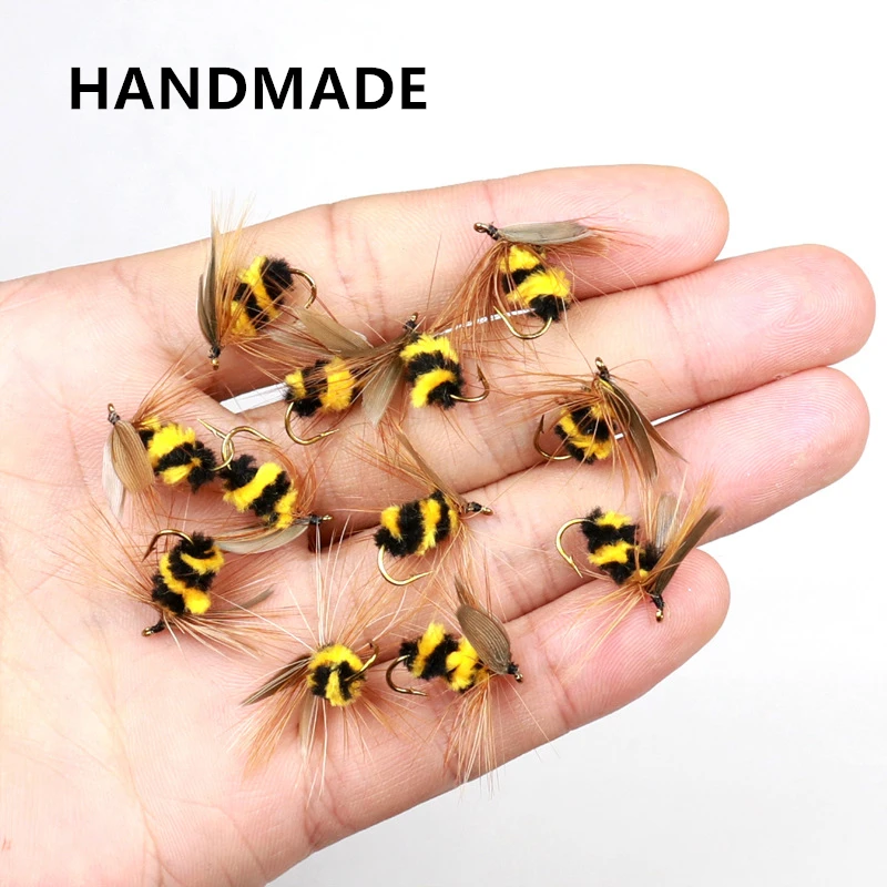 10 шт. #10 искусственная приманка насекомое в виде пчелы Fly форель искусственные