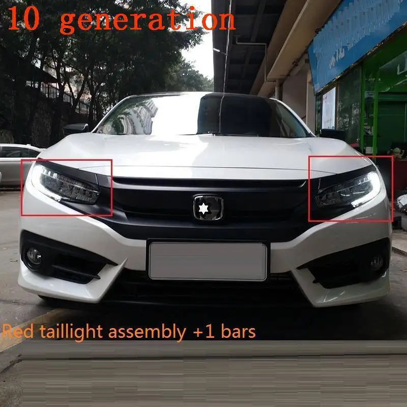 Cob Neblineros Exterior Running Automobiles Luces Para Auto Led Drl Headlights Rear Car Lights Assembly FOR Honda Civic - Цвет: MODEL M