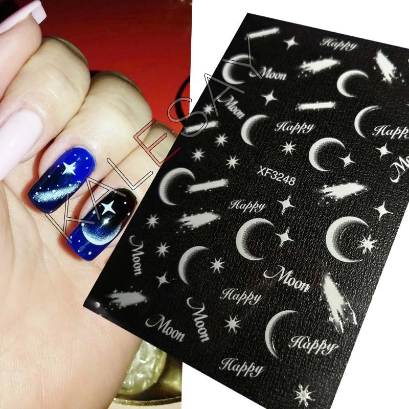 3D нейл-арта Стикеры мечта луна и звезды самоклеющиеся наклейки для маникюра