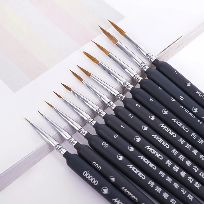 

Miniature Paint Brush Professional Nylon Brush Acrylic Painting Thin Line Pen Art Supplies Hand Painted New