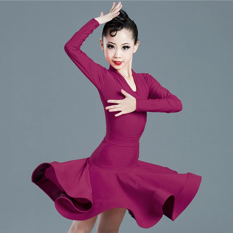 

2021 Latin Dance Dress For Girls Ballroom Dancing Rumba Samba Latin Kids Dance Costume Modern Carnival Jazz Dancewear SL2280