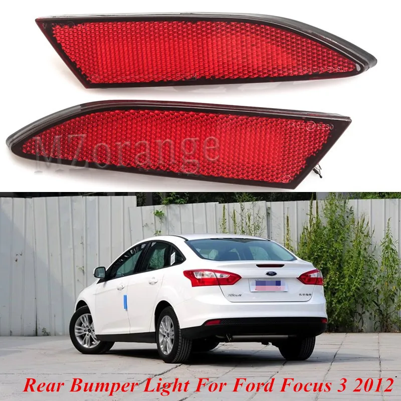 2PCS Rear Light For Ford Focus 3 2012-2014 Bumper Reflector Bumper Tail Brake Stop Warning Light Turn Signal Lamp