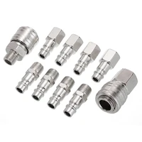 10pcsset 14 air line hose fitting bsp air line fitting male female thread compressor connector coupler pneumatic tool