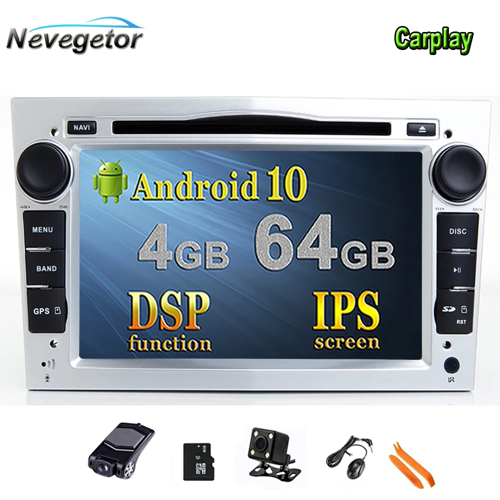 Автомобильный GPS-навигатор IPS DSP 4 ГБ Android 10 2 DIN для opel Vauxhall Astra H G J Vectra Antara Zafira Corsa Vivaro