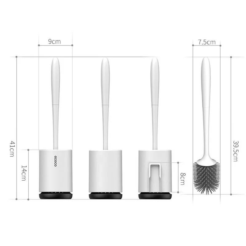 

Ecoco Toilet Brush Rubber Head Holder Cleaning Brush For Toilet Wall Hanging Household Floor Cleaning Bathroom Accessories