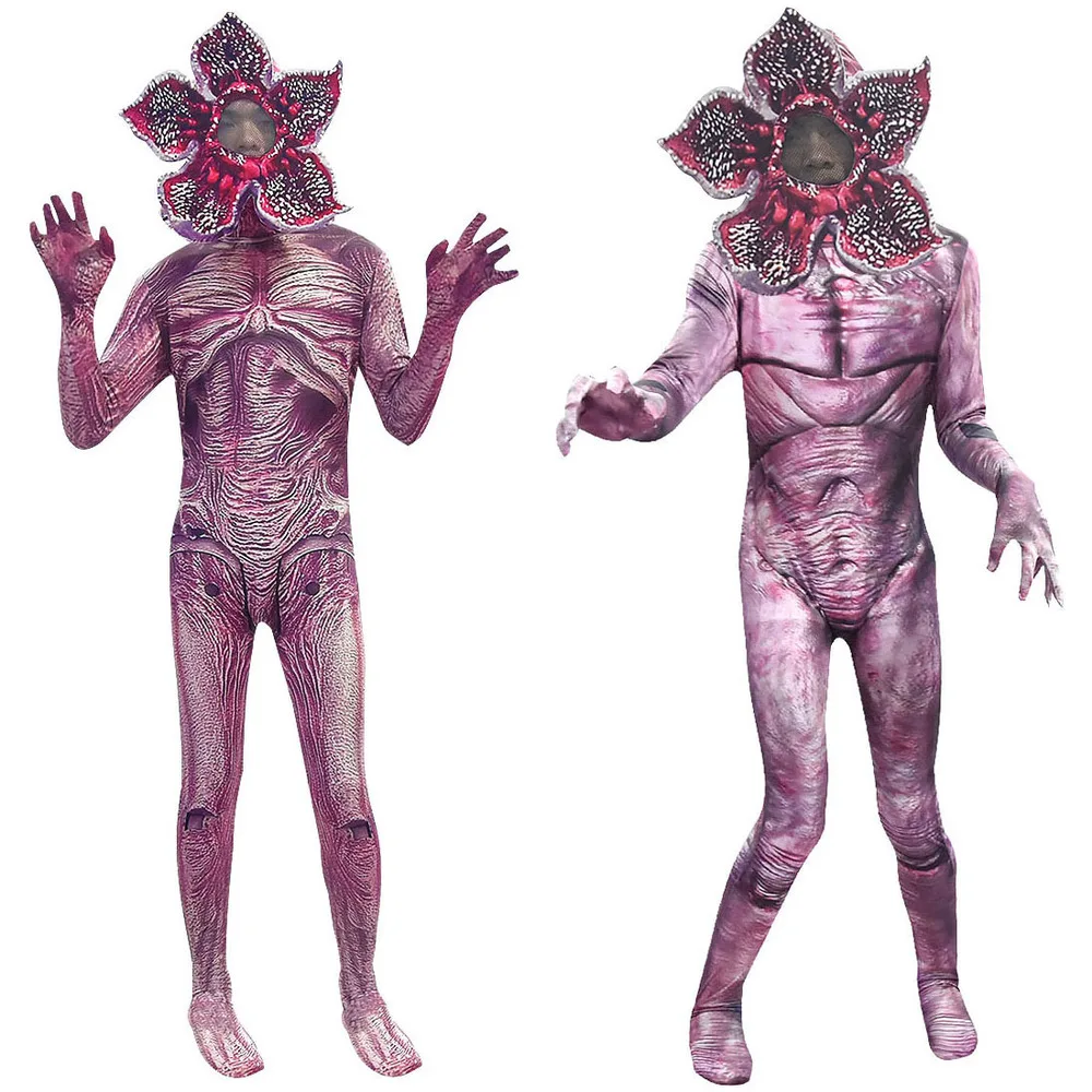 2019 костюмы на Хэллоуин Demogorgon для детей и взрослых страшная крепость с