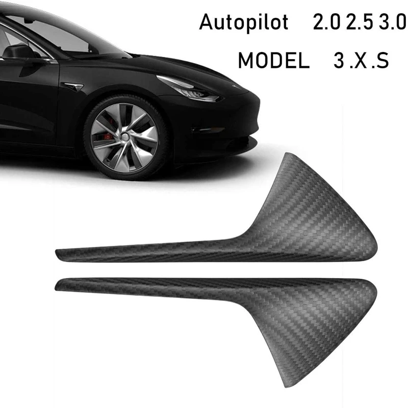 Крышка для автомобильной камеры Tesla Model 3 S X Autopilot 2 0 из настоящего углеродного