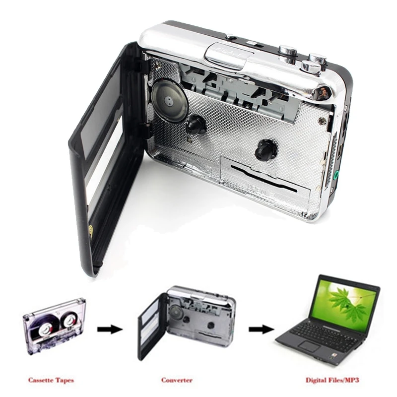 Лента к ПК Супер USB Cassette-to-MP3 записывать аудио музыкальный проигрыватель CD