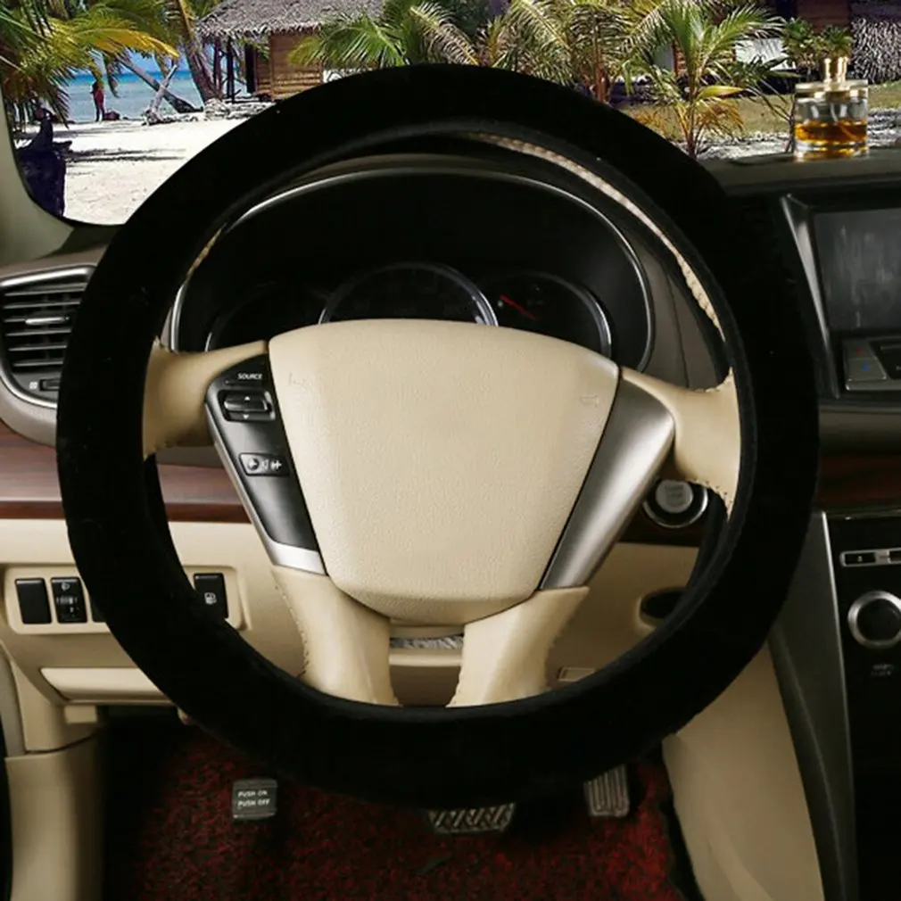 

Модный дизайн, плюшевый мягкий чехол на руль, нескользящий чехол на руль