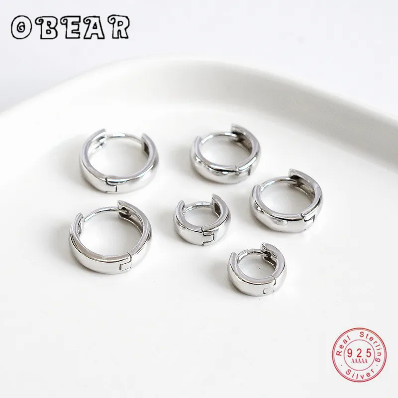 OBEAR 100% Серебро 925 пробы простые Винтажные серьги гвоздики для женщин