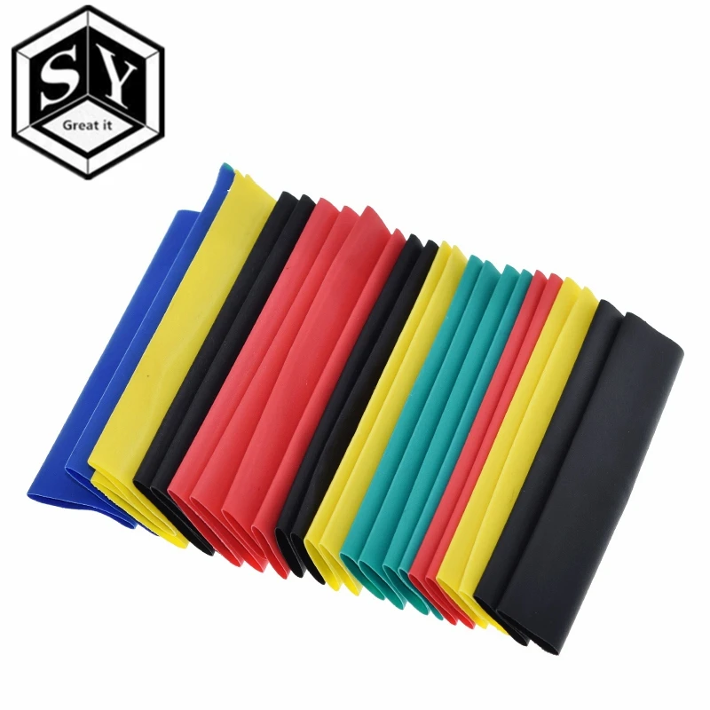 328 шт. термоусадочные трубки изоляционные ассортимент 2:1 красочные обертывания