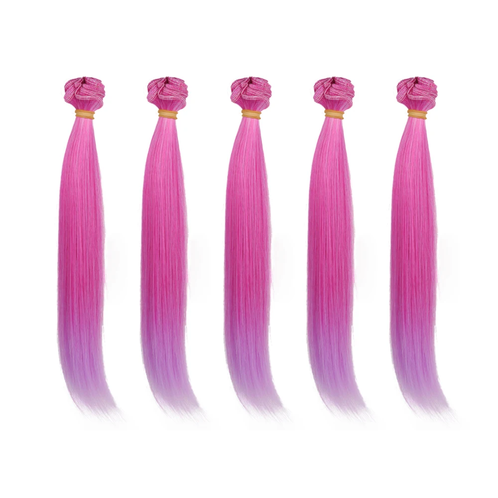 

5pcs Doll Wig DIY Doll Accessories Straight Curly Synthetic Fiber Wig Long Hair High Temperature Fashion Imitation Wool Doll