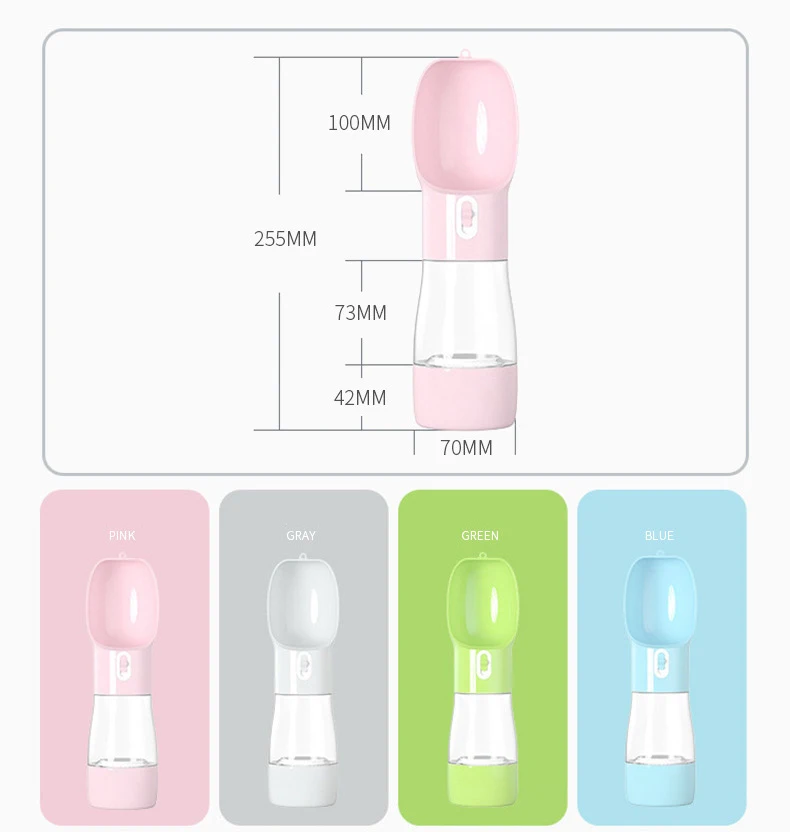 

2021 Pet Dog Water Bottle Feeder Bowl Portable Water Food Bottle Pets Outdoor Travel Drinking Dog Bowls Water Bowl for Dogs