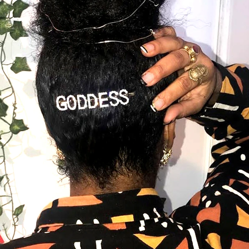 Заколки для волос с надписью богиня очаровательные Гламур Принцесса|Украшения