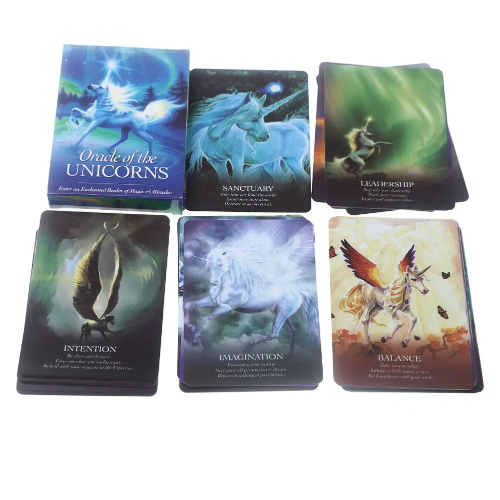 44 шт карт Таро Oracle единорогов карты доски палубы игры Palying для Вечерние