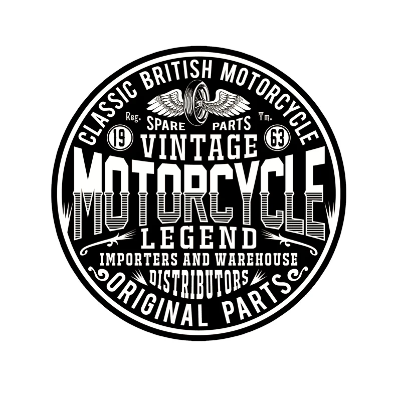 

Motorcycle Sticker Sticker Cafe Racer Bobber Scrambler UK Vintage TOP # 124
