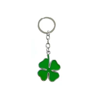 tafree high quality green leaf clover keychain fashion and beautiful oil four leaf clover lucky keychain jewelry personality