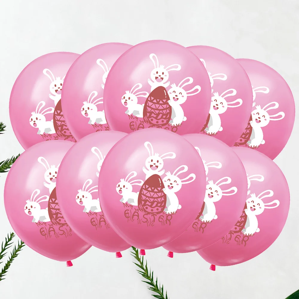 20 штук воздушные шары Пасхи прекрасный Декор с кроликом из мультфильма надписями