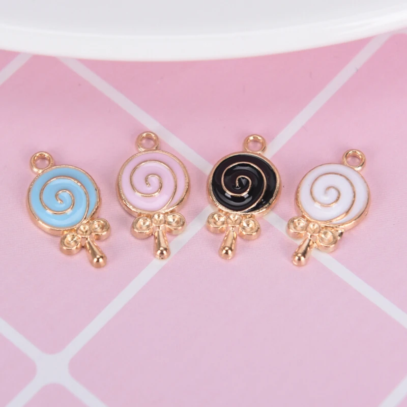 10 шт./лот DIY модные сплав эмаль Сладкие Конфеты Сахар леденец подвески