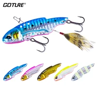 goture vib lure 3 holes 3 swim actions hard fishing lure 17g 25g luminous vibrating blades metal spoon sinking bait with snap
