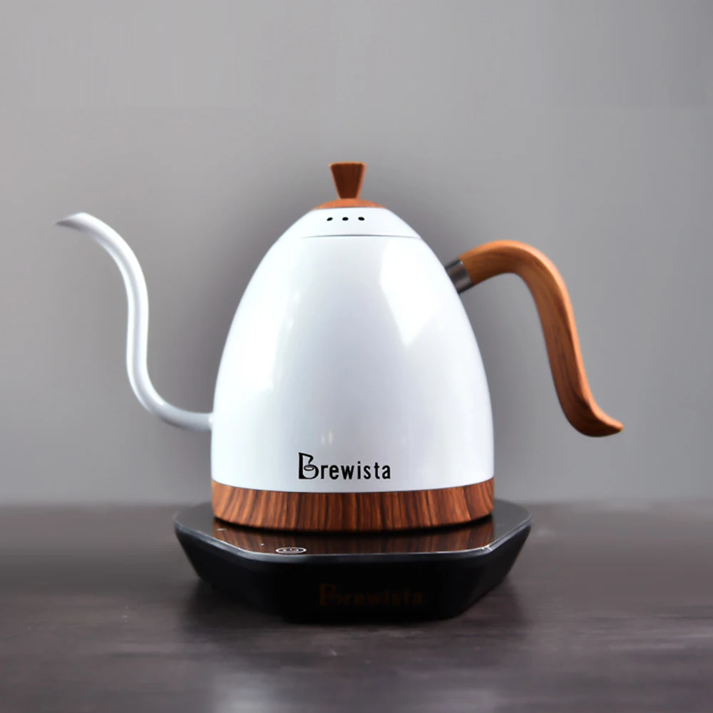 Brewista-hervidor de cuello de cisne para caf&eacute;, tetera Digital termost&aacute;tica de boca fina para caf&eacute;, 600ml-5