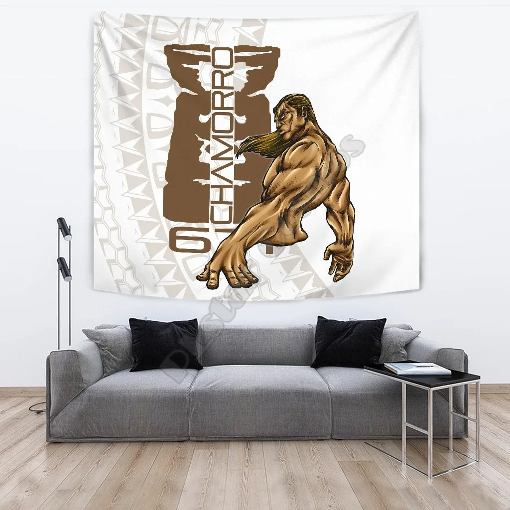 

Guam Tapestry Chamorro With Puntan 3D Printing Tapestrying Rectangular Home Decor Wall Hanging 02