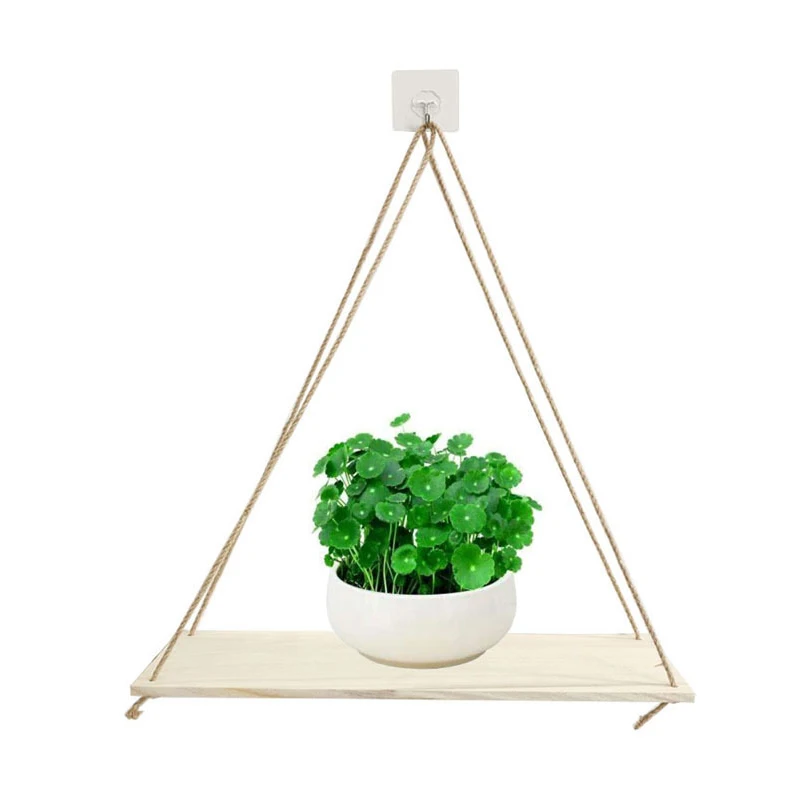Wooden Wall Shelf clapboard decoration Children room kids clothing store display stand Nordic style colorful beads tassel | Дом и сад
