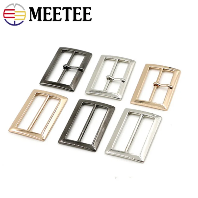 Meeteee 10 шт. 20/25/30/35/40/45/50 мм квадратный металлический ремень для сумок обуви