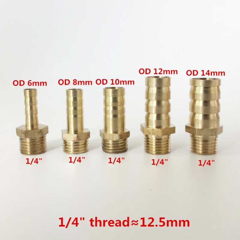 6 мм-19 мм колючая Латунная Труба соединители 1/8 &quot1/4&quot 3/8 &quot1/2&quot штыревая