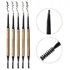 Модная двухсторонняя темно-серая каштановая Стойкая подводка для глаз карандаш для бровей водостойкая ручка для бровей