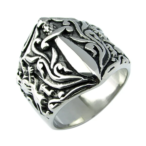 Кольцо из нержавеющей стали 316L для мужчин Винтажное кольцо с изображением